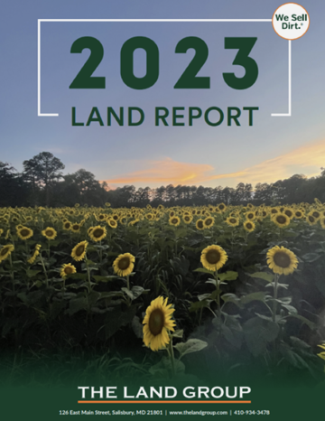 a field of sunflowers with the words, 202 land report