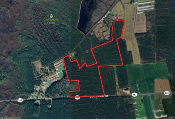 a map shows the location of the proposed development